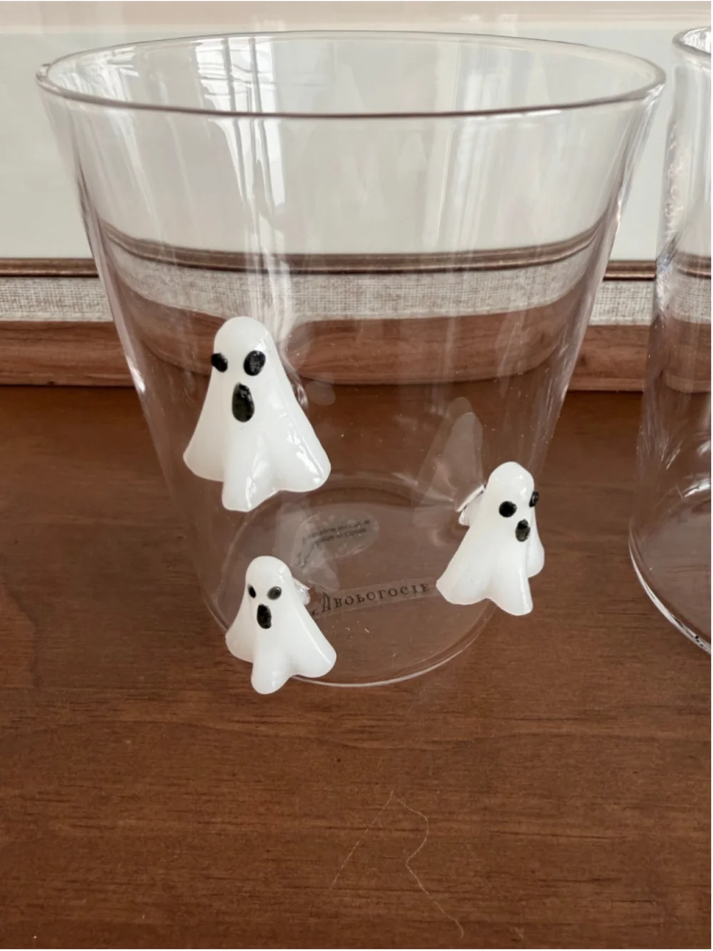 Home Anthropologie Ghost Icon Juice Glasses Set of 2 Halloween NWOT